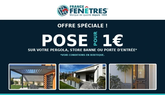 Offre spéciale : pose pour 1 €